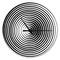 Designart 'Black And White Optical Illusion Modern Wall Clock